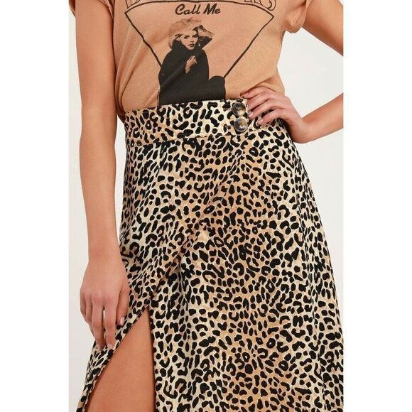 NEW FAITHFULL THE BRAND VALOIS MIDI SKIRT - Picture 6 of 10